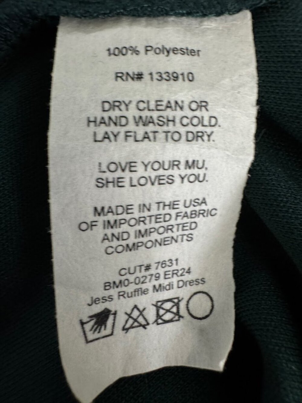 Show Me Your Mumu Jess Ruffle Midi Dress XXL Green Wedding Guest - Picture 9 of 9